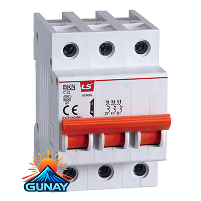 کلید مینیاتوری سه پل ( سه فاز ) 32 آمپر LS