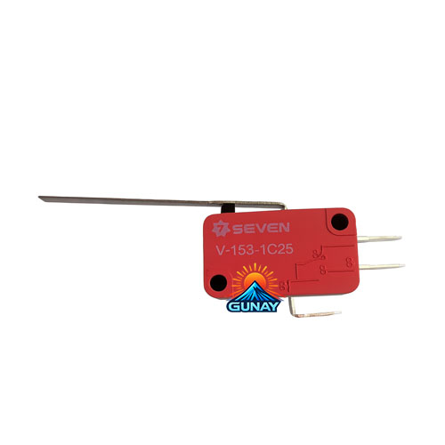 میکروسوئیچ ریز فیشی اهرم بلند ساده مدل V-153 سون الکتریک