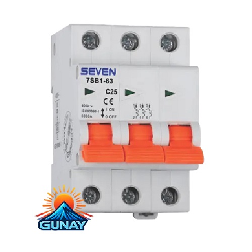 کلید مینیاتوری سه پل ( سه فاز ) 50 آمپر سون الکتریک SEVEN
