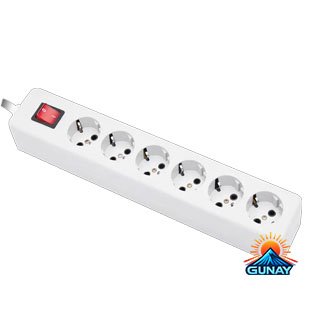 سیم سایر 6 خانه ارت دار مدل شهاب 5 متری پارت الکتریک