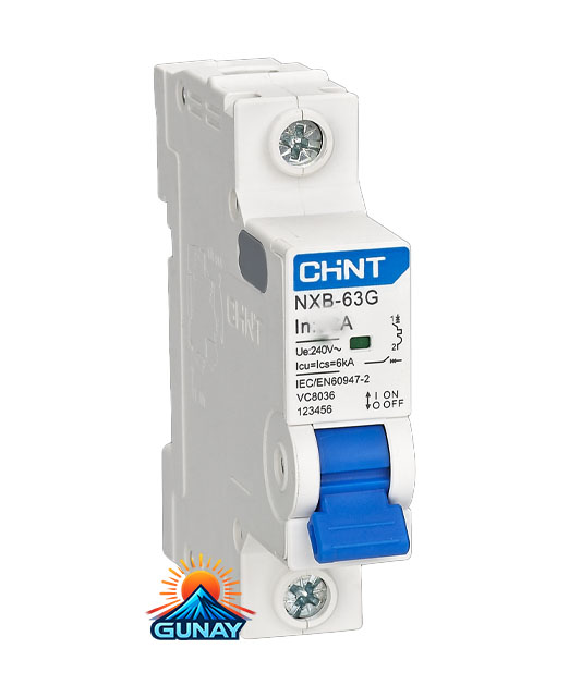 کلید مینیاتوری AC تک پل 63 آمپر 6kA تیپ C چانت سری NXB-63