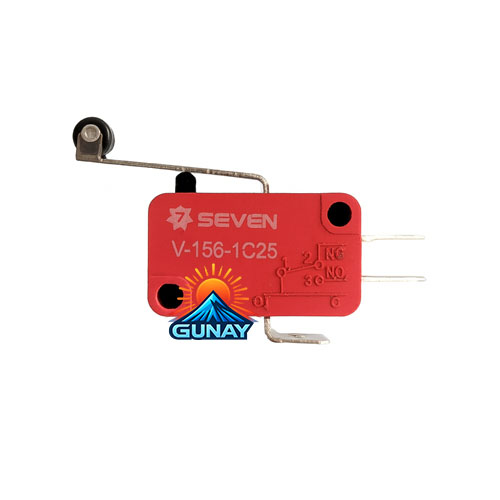 میکروسوئیچ ریز فیشی اهرم بلند قرقره دار مدل V-156 سون الکتریک